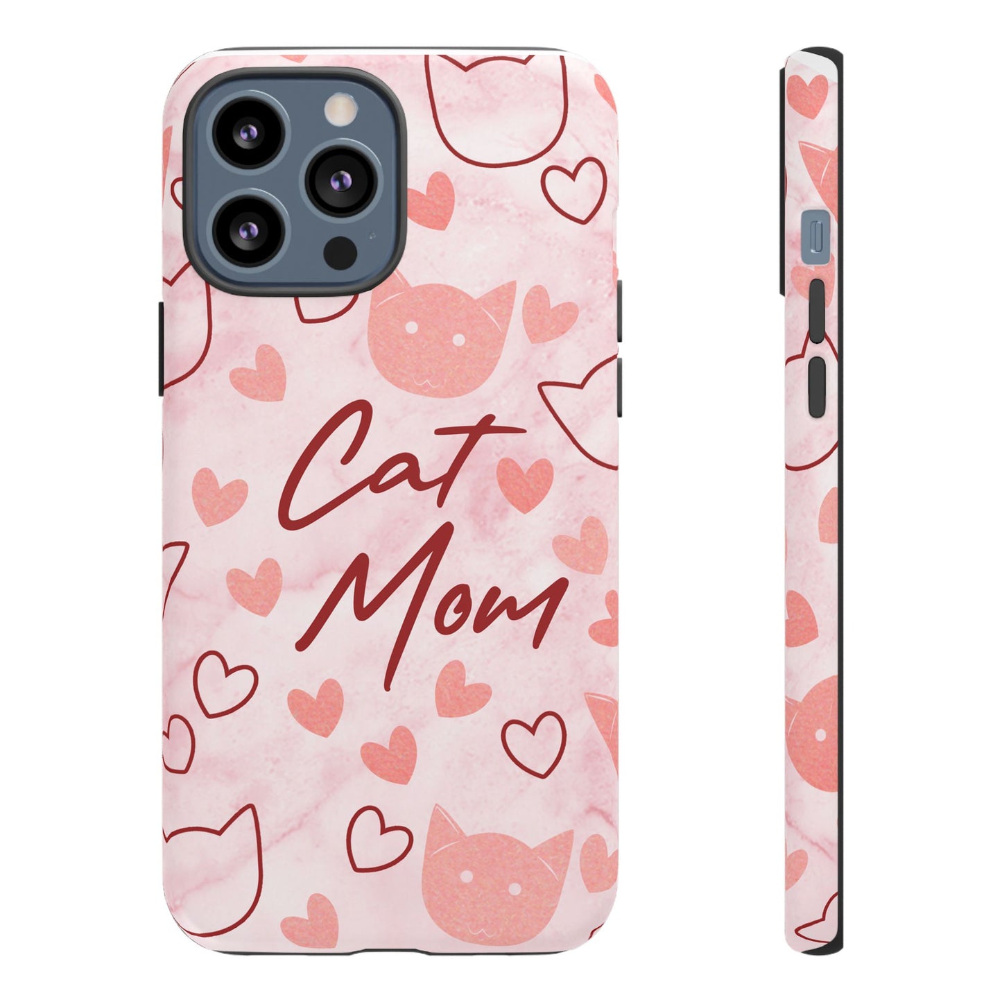 Cat Mom Phone Case - Cute Heart Design for Cat Lovers