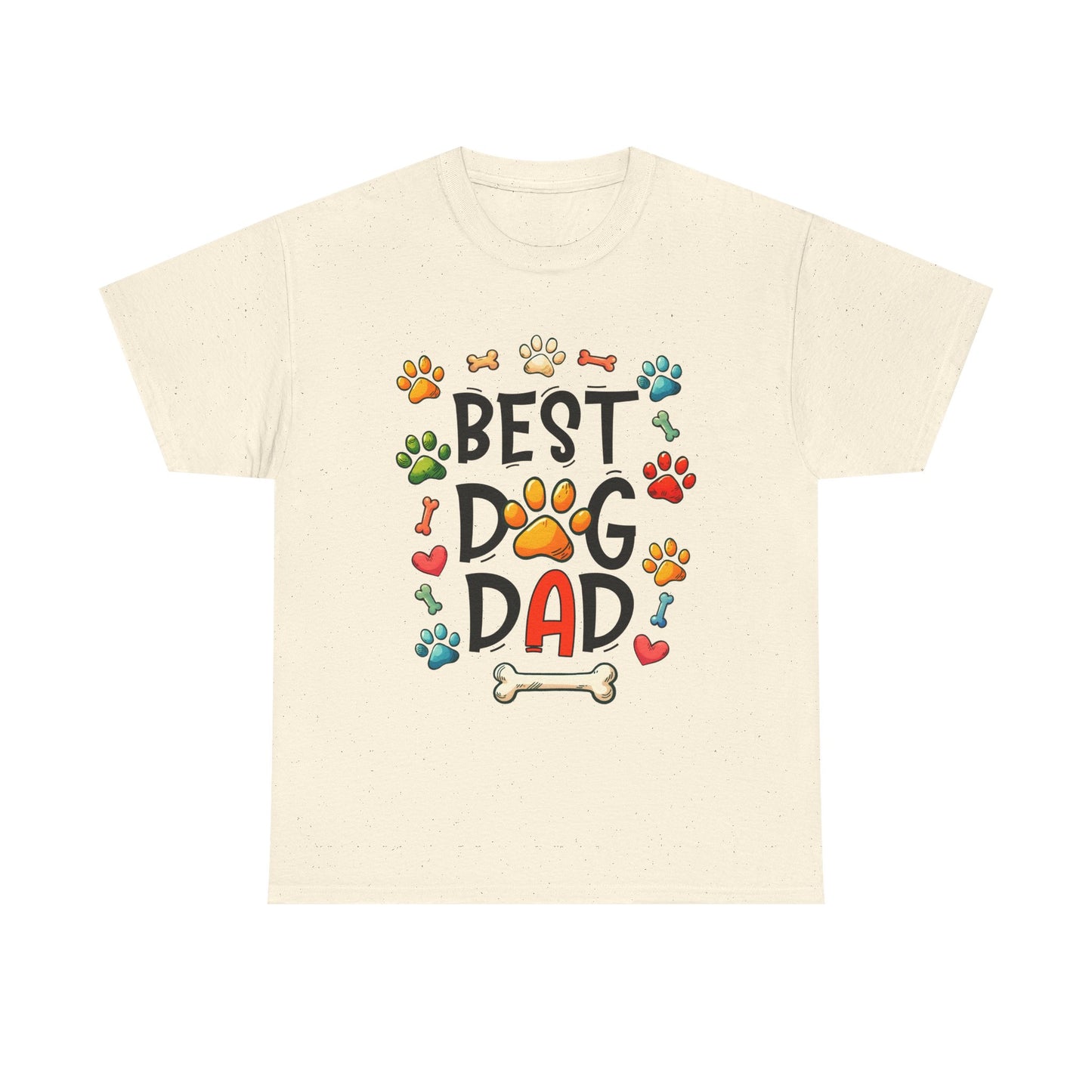 Best Dog Dad Heavy Cotton Tee | Perfect Gift for Dog Lovers