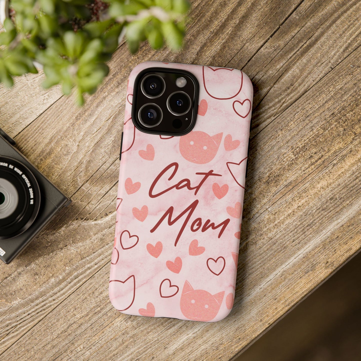 Cat Mom Phone Case - Cute Heart Design for Cat Lovers