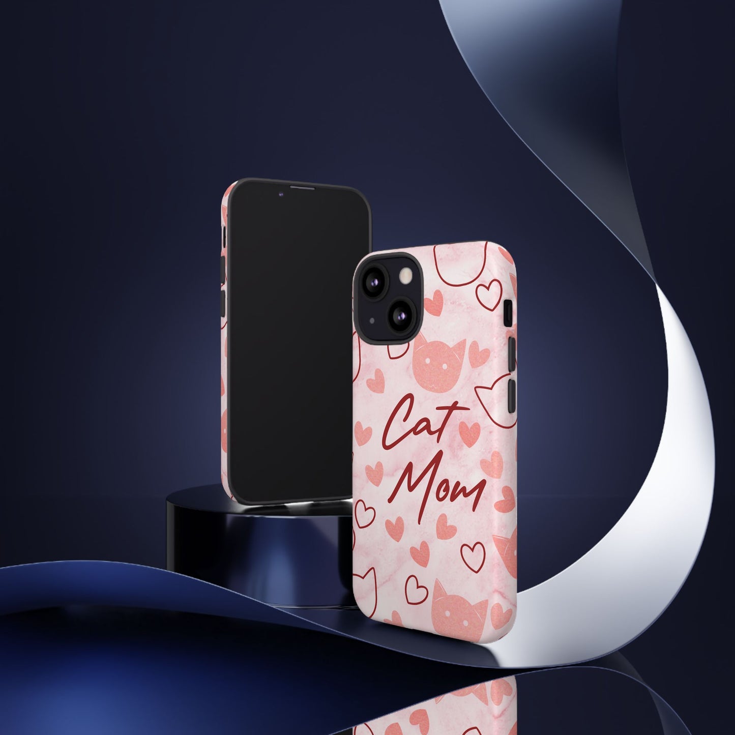 Cat Mom Phone Case - Cute Heart Design for Cat Lovers