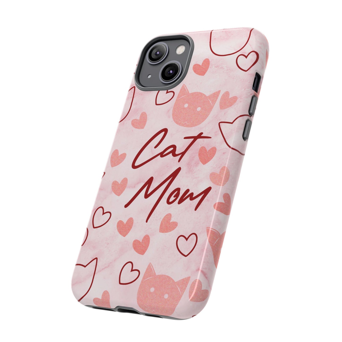 Cat Mom Phone Case - Cute Heart Design for Cat Lovers