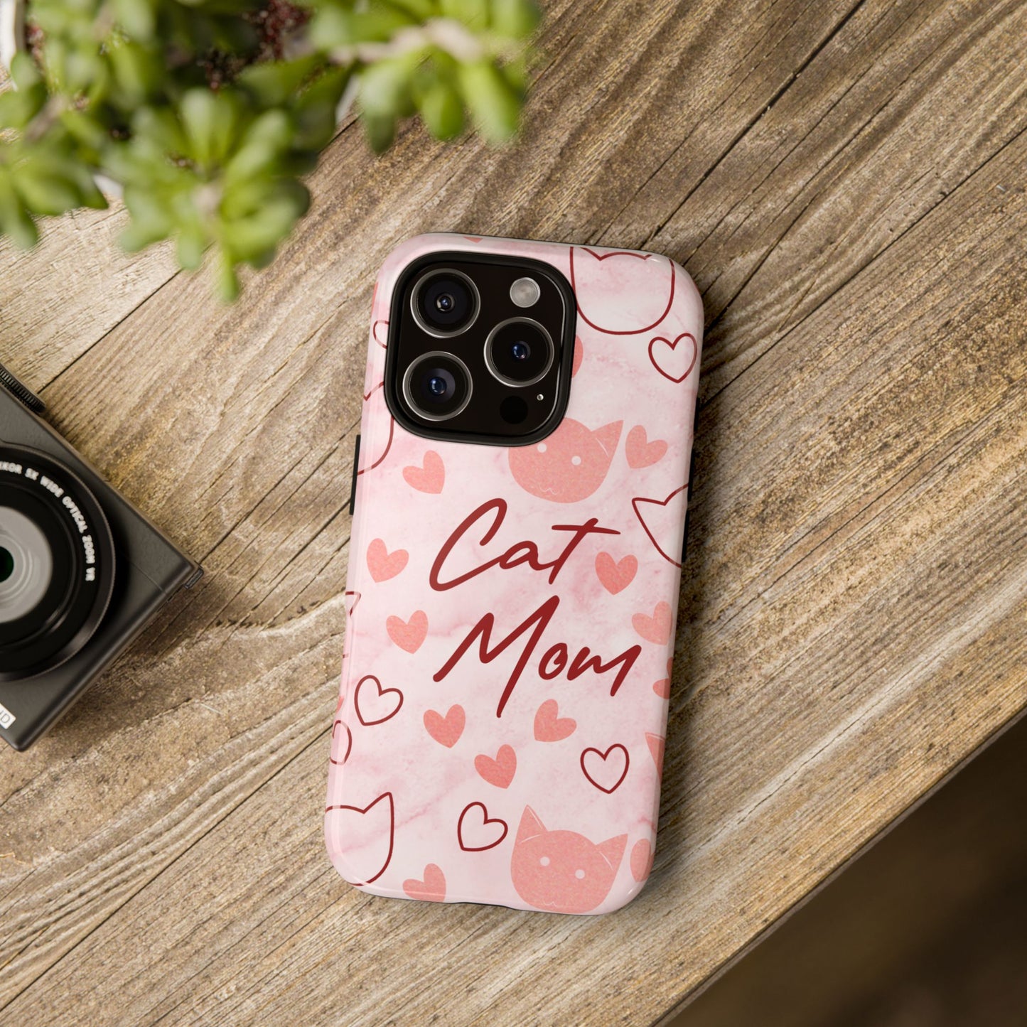 Cat Mom Phone Case - Cute Heart Design for Cat Lovers