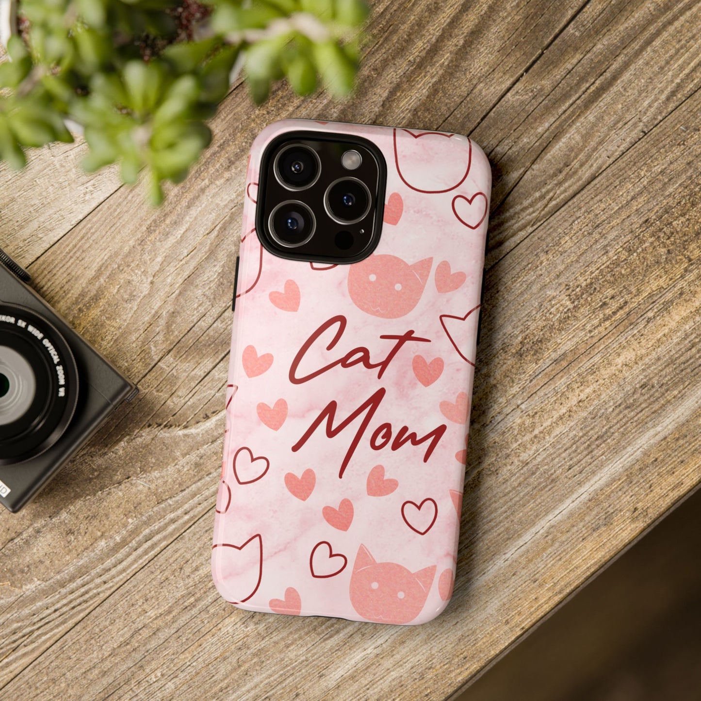 Cat Mom Phone Case - Cute Heart Design for Cat Lovers