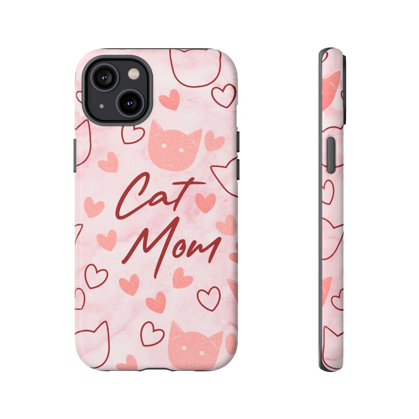 Cat Mom Phone Case - Cute Heart Design for Cat Lovers