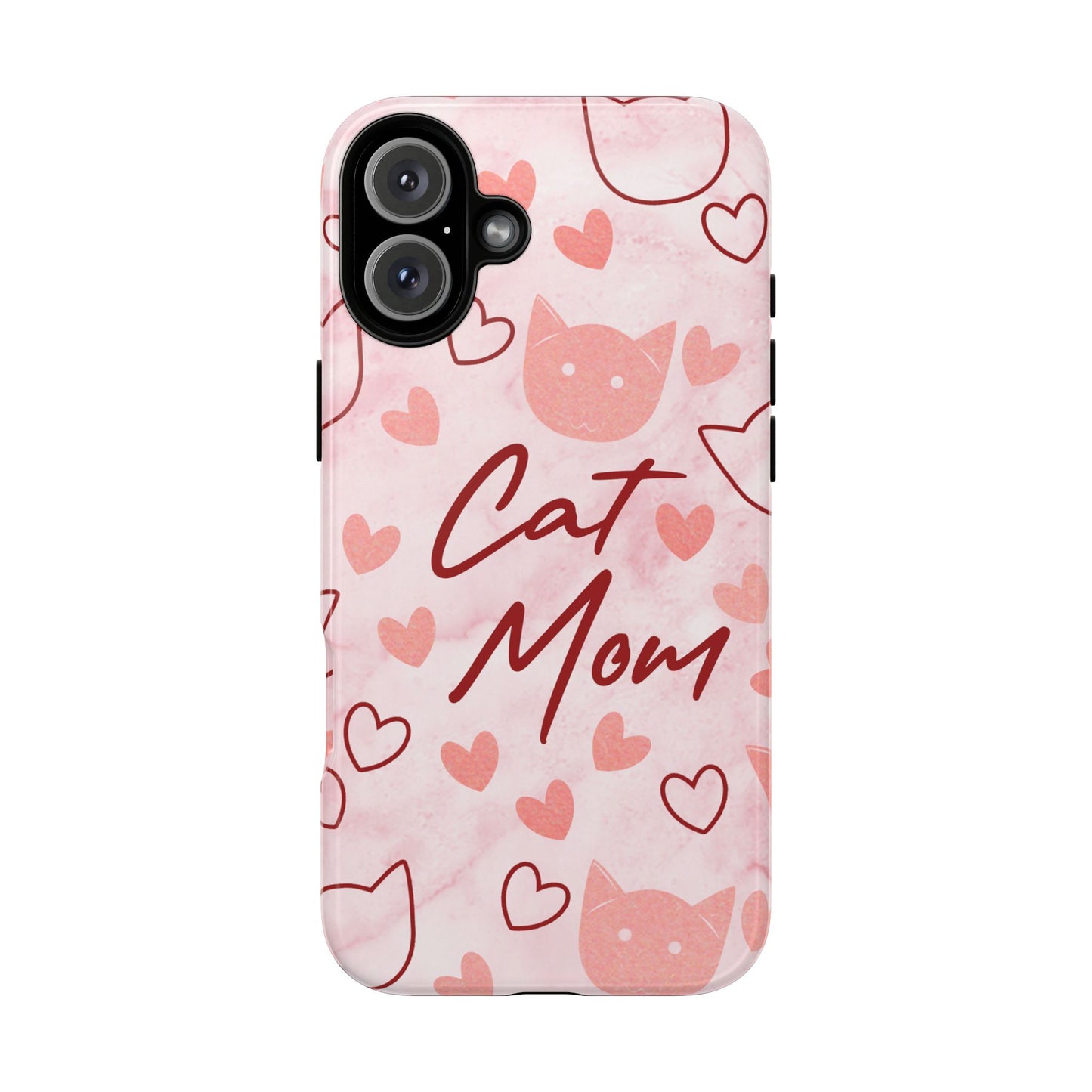 Cat Mom Phone Case - Cute Heart Design for Cat Lovers