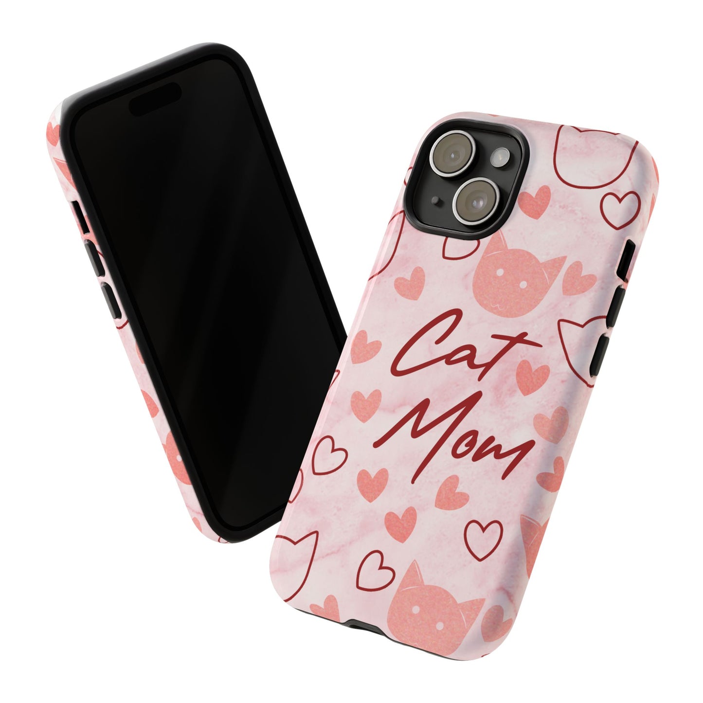 Cat Mom Phone Case - Cute Heart Design for Cat Lovers