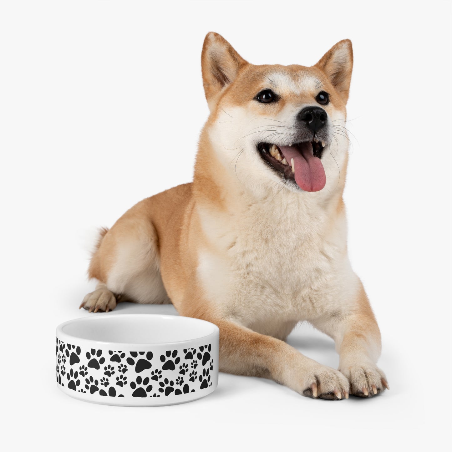 Stylish Pet Bowl with Paw Print Design | Perfect for Dog & Cat Lovers