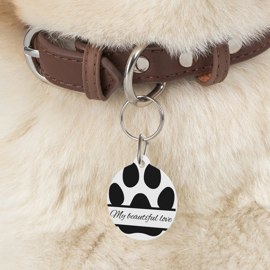 My Beautiful Love" Pet ID Tag – A Special Tag for Your Furry Soulmate