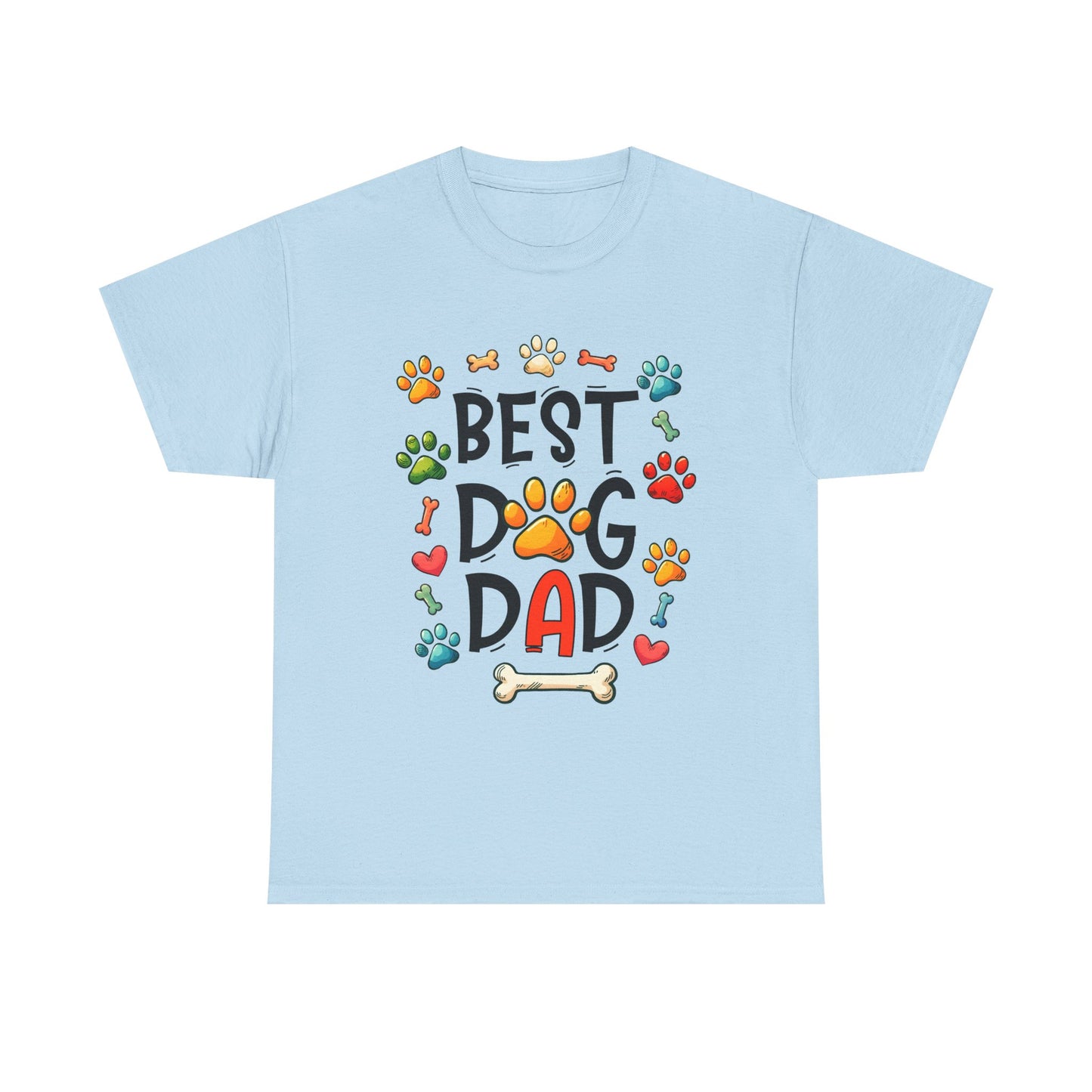 Best Dog Dad Heavy Cotton Tee | Perfect Gift for Dog Lovers