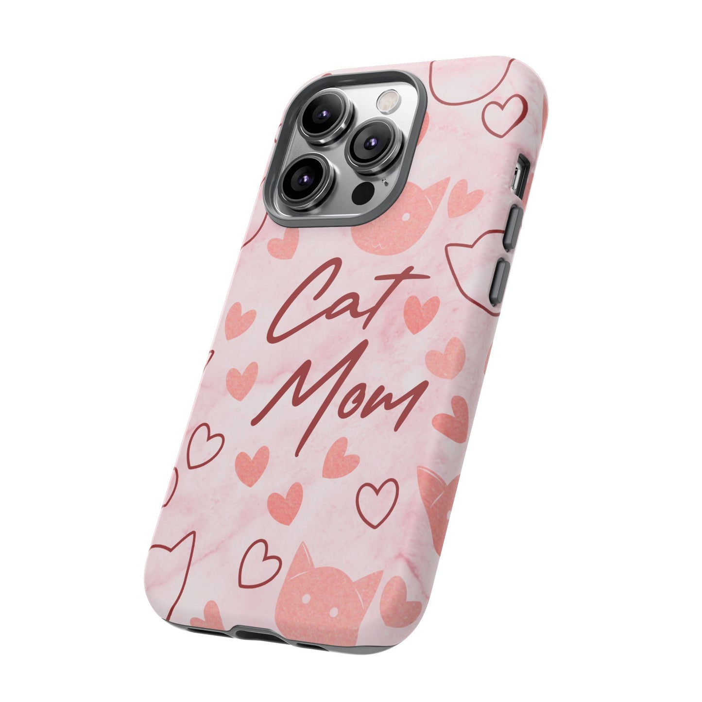 Cat Mom Phone Case - Cute Heart Design for Cat Lovers