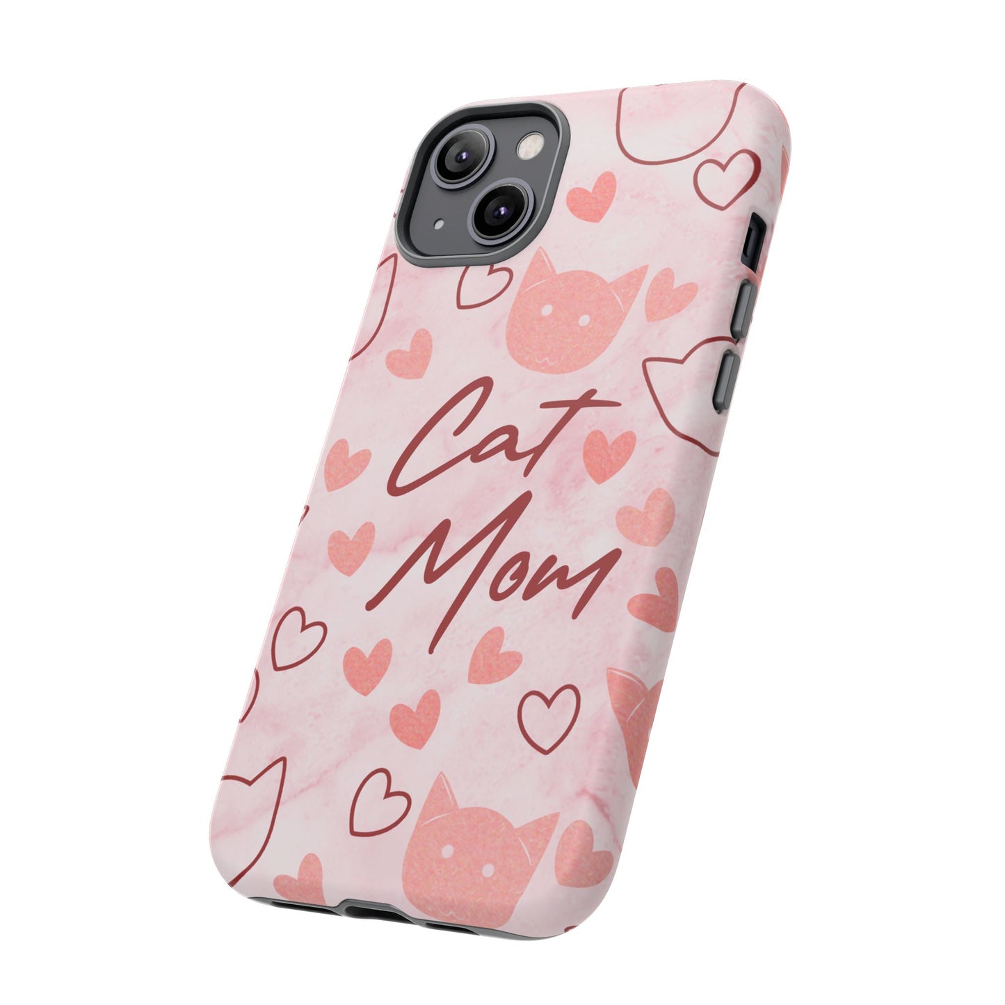 Cat Mom Phone Case - Cute Heart Design for Cat Lovers