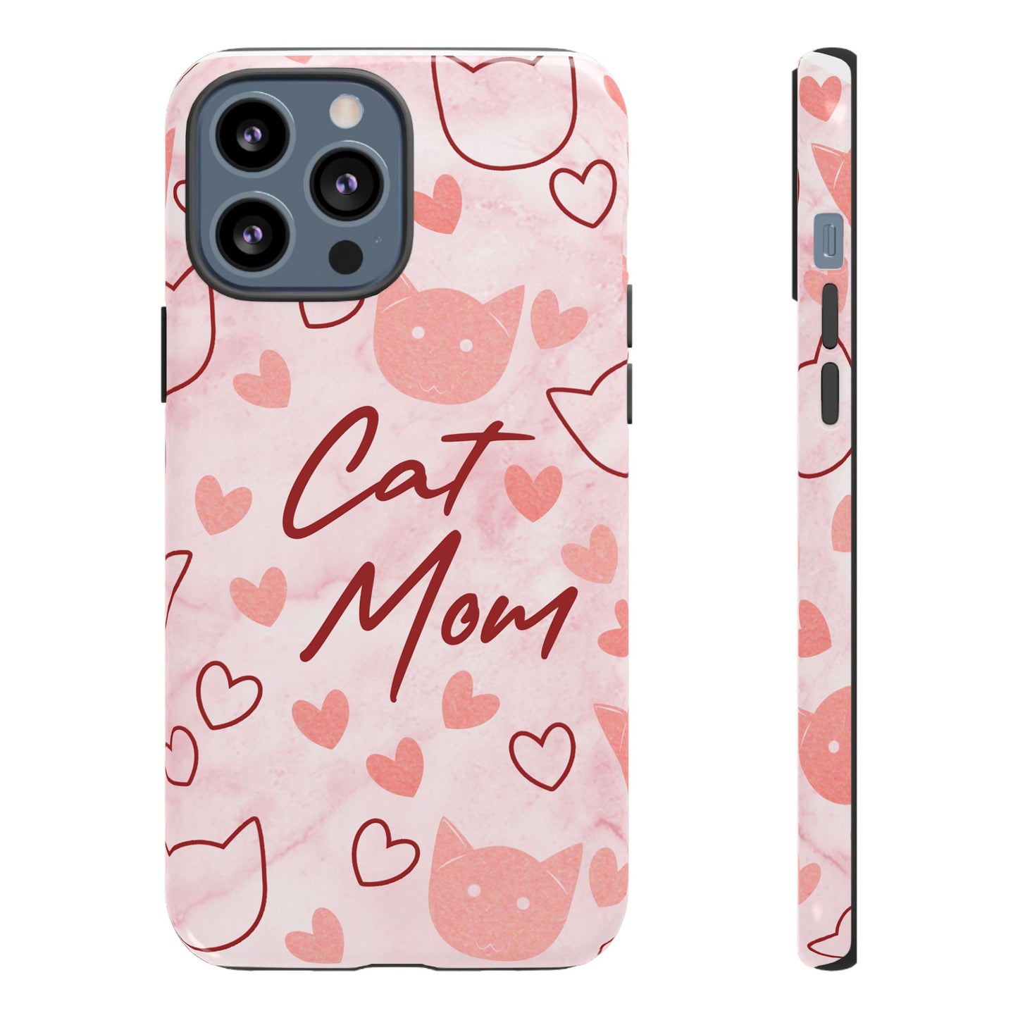 Cat Mom Phone Case - Cute Heart Design for Cat Lovers