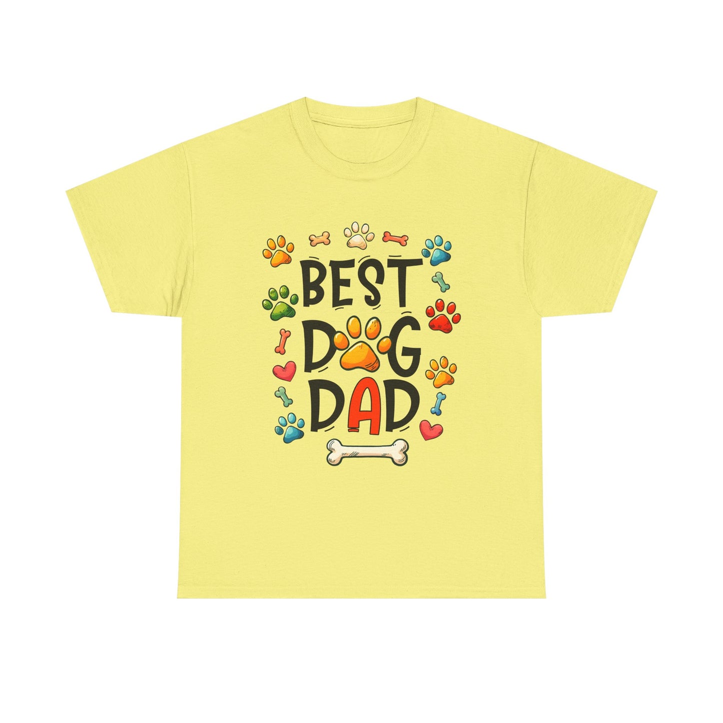 Best Dog Dad Heavy Cotton Tee | Perfect Gift for Dog Lovers