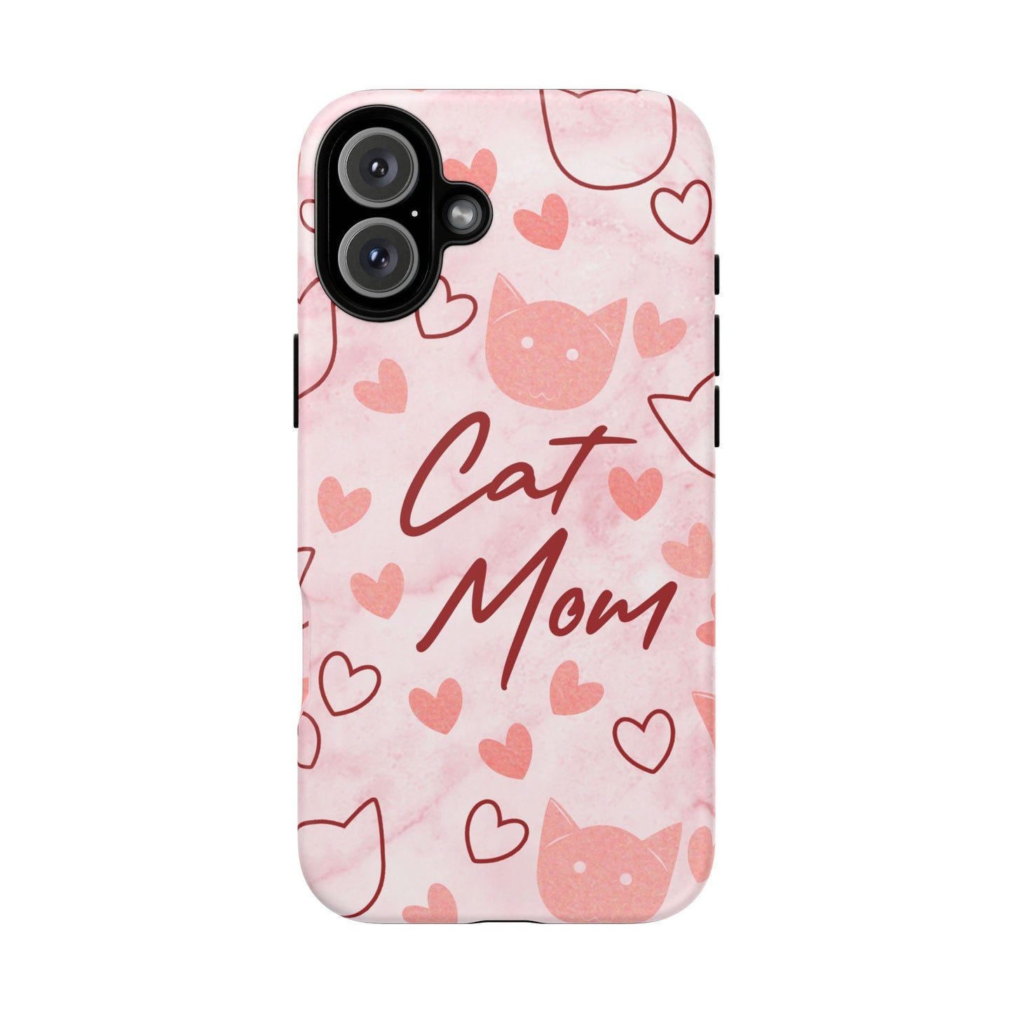 Cat Mom Phone Case - Cute Heart Design for Cat Lovers