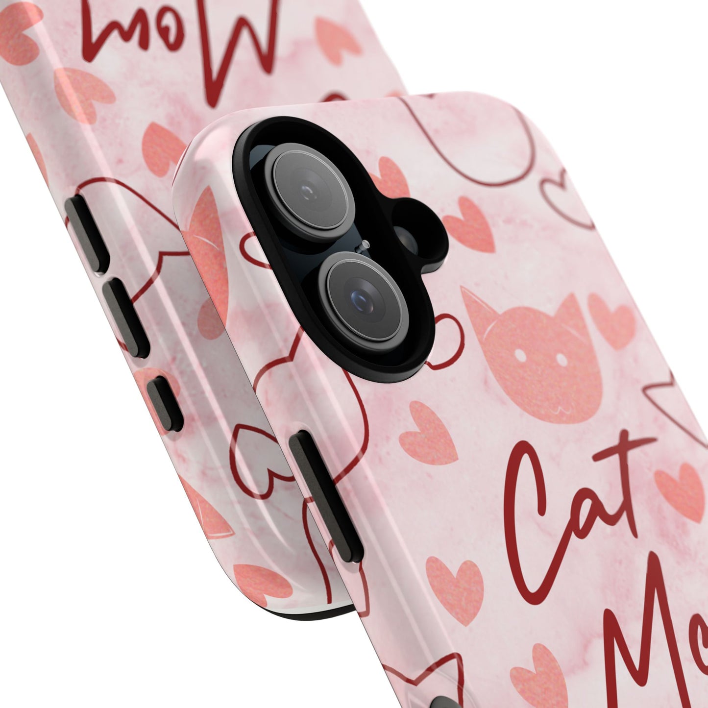 Cat Mom Phone Case - Cute Heart Design for Cat Lovers