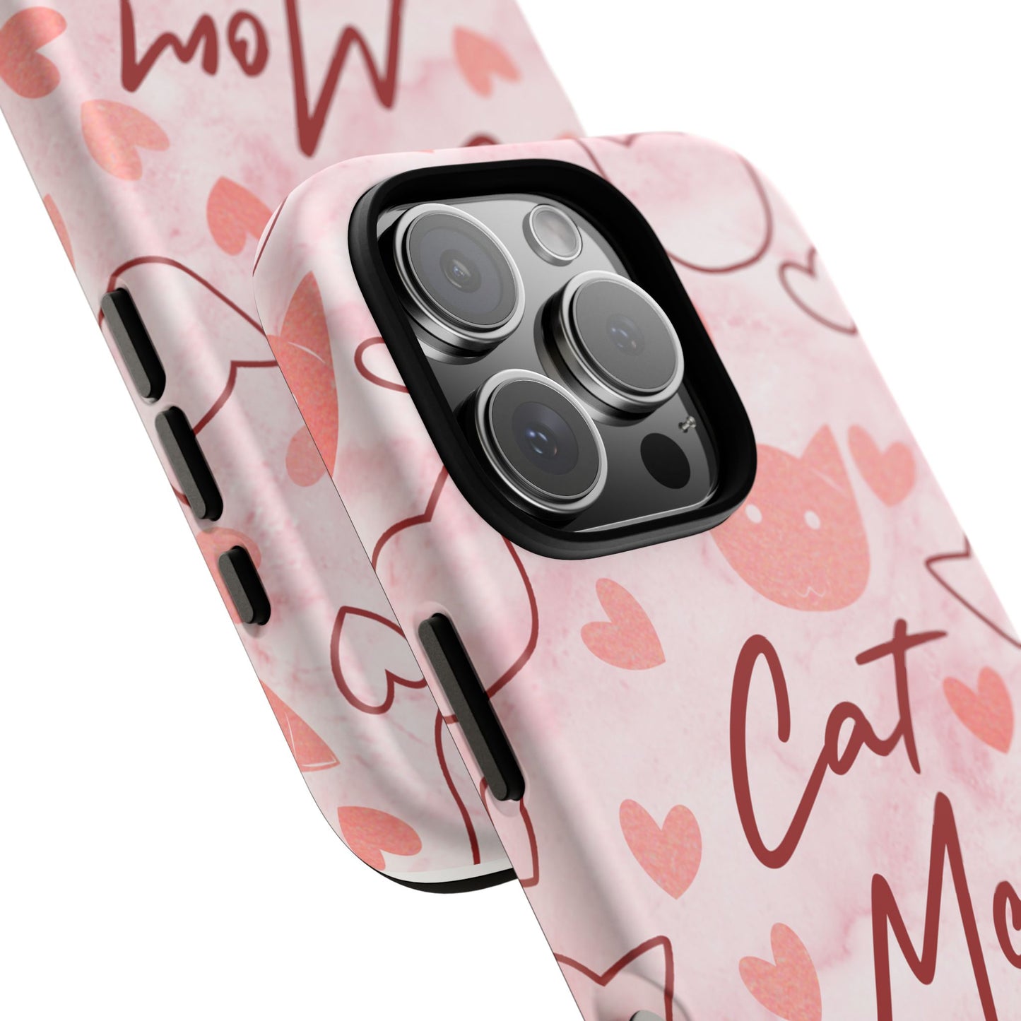 Cat Mom Phone Case - Cute Heart Design for Cat Lovers