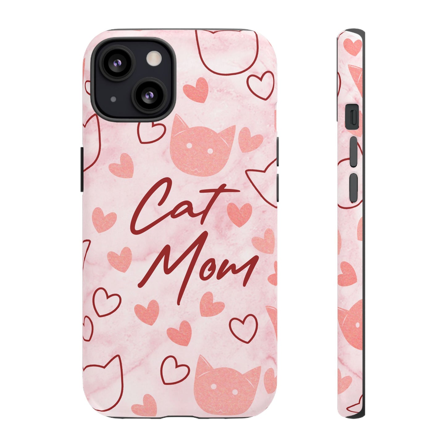 Cat Mom Phone Case - Cute Heart Design for Cat Lovers