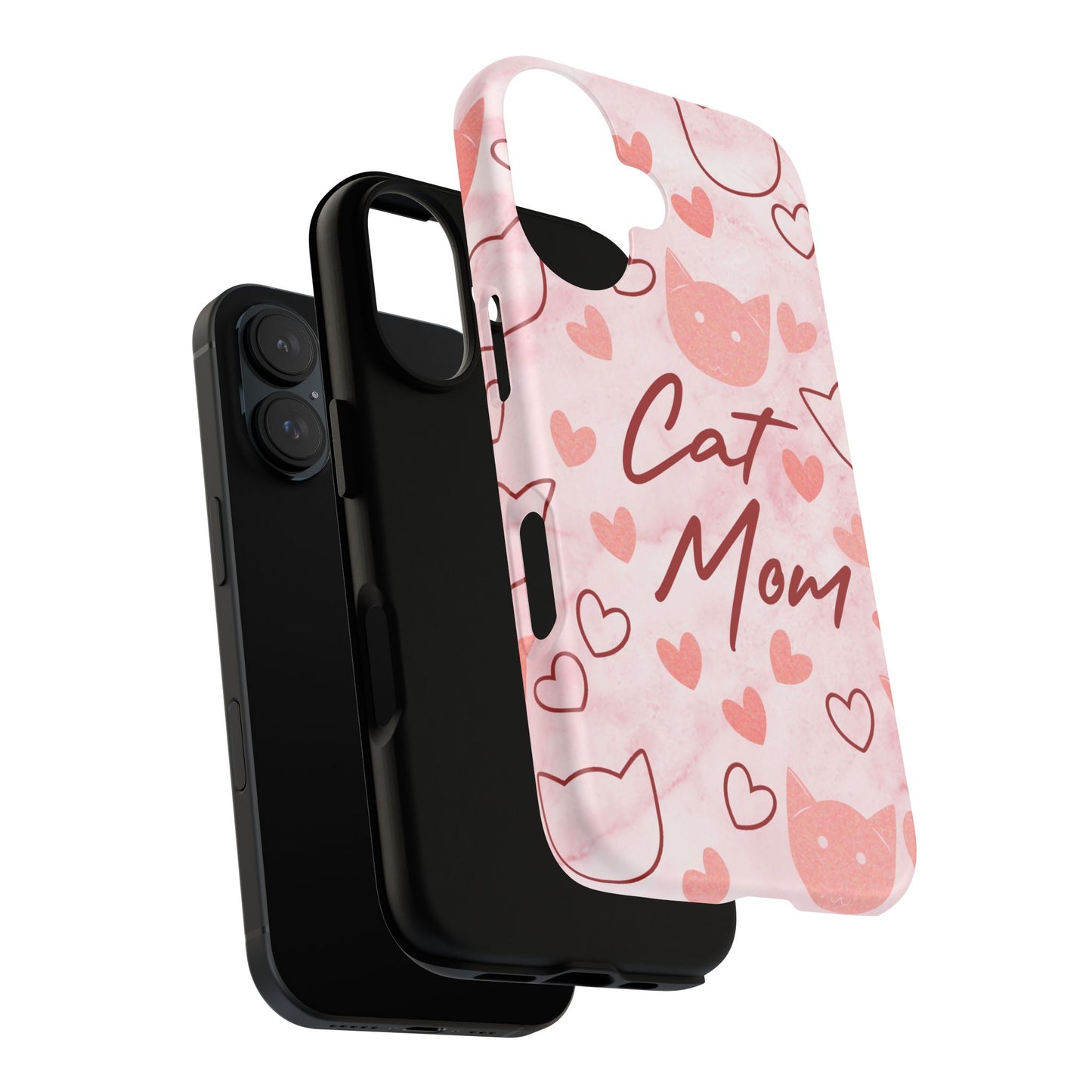 Cat Mom Phone Case - Cute Heart Design for Cat Lovers