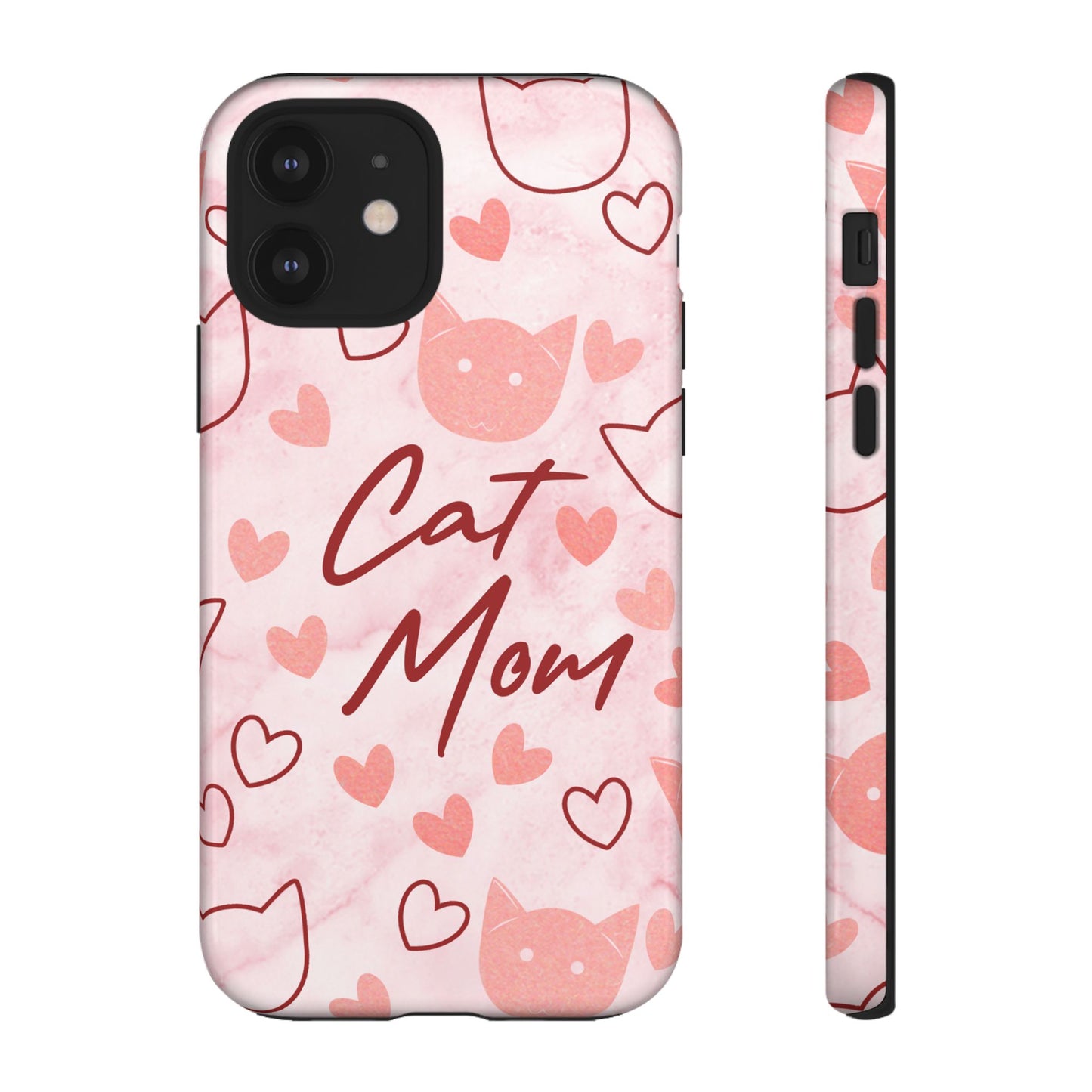 Cat Mom Phone Case - Cute Heart Design for Cat Lovers