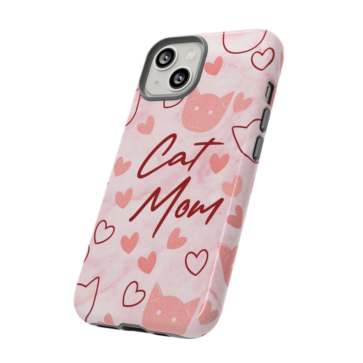 Cat Mom Phone Case - Cute Heart Design for Cat Lovers