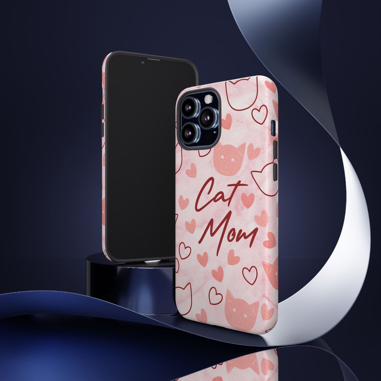 Cat Mom Phone Case - Cute Heart Design for Cat Lovers