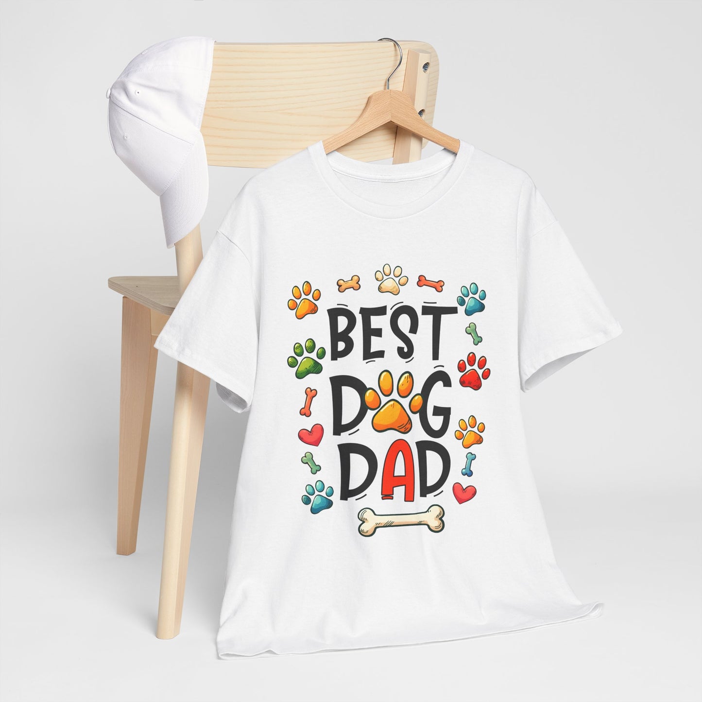 Best Dog Dad Heavy Cotton Tee | Perfect Gift for Dog Lovers