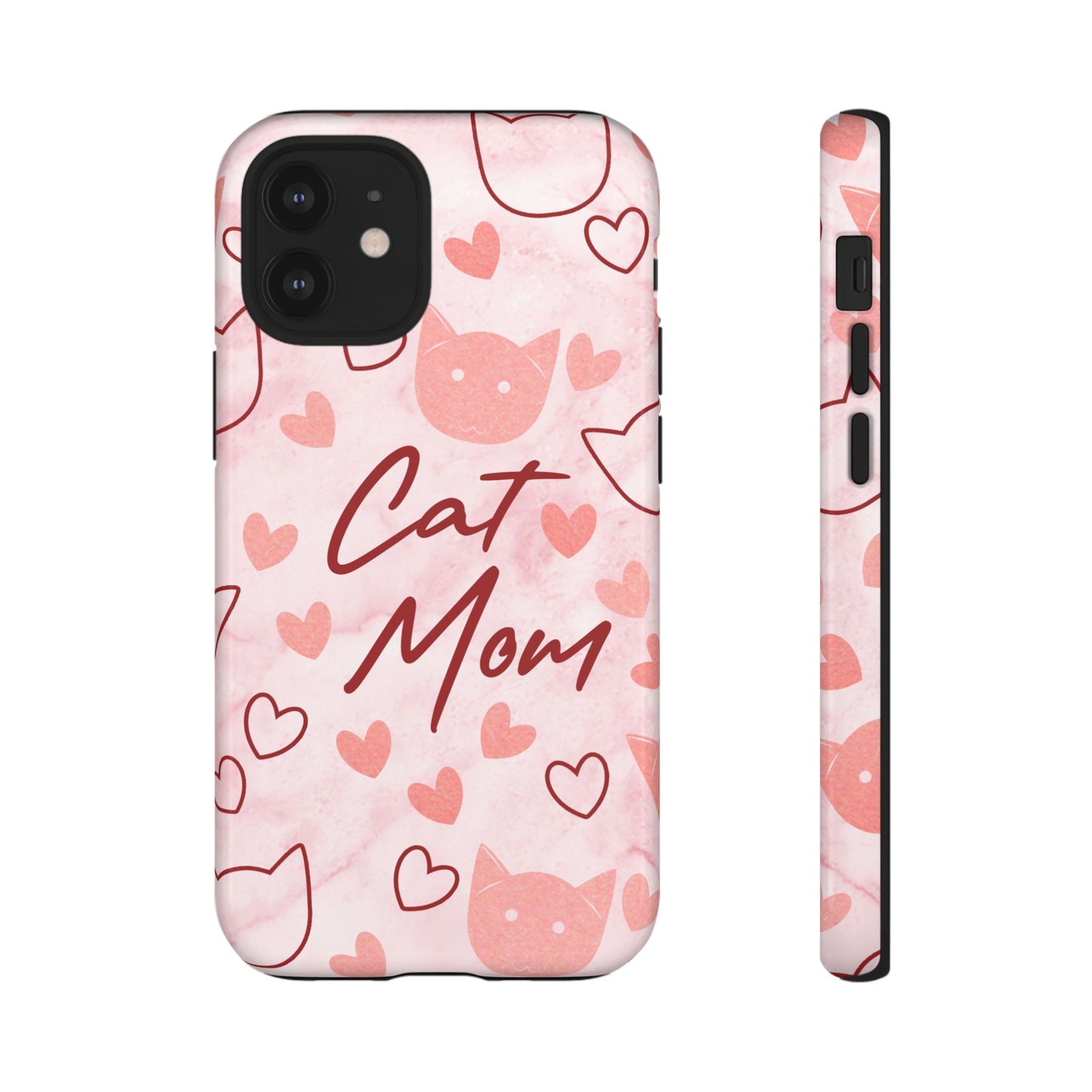 Cat Mom Phone Case - Cute Heart Design for Cat Lovers