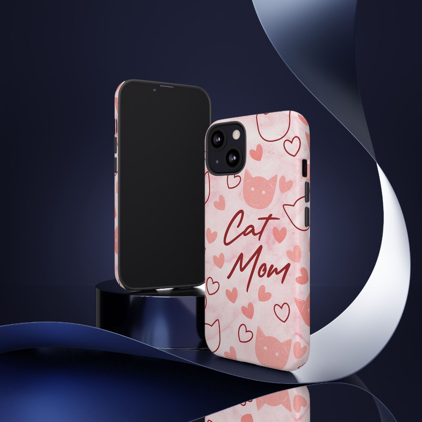 Cat Mom Phone Case - Cute Heart Design for Cat Lovers