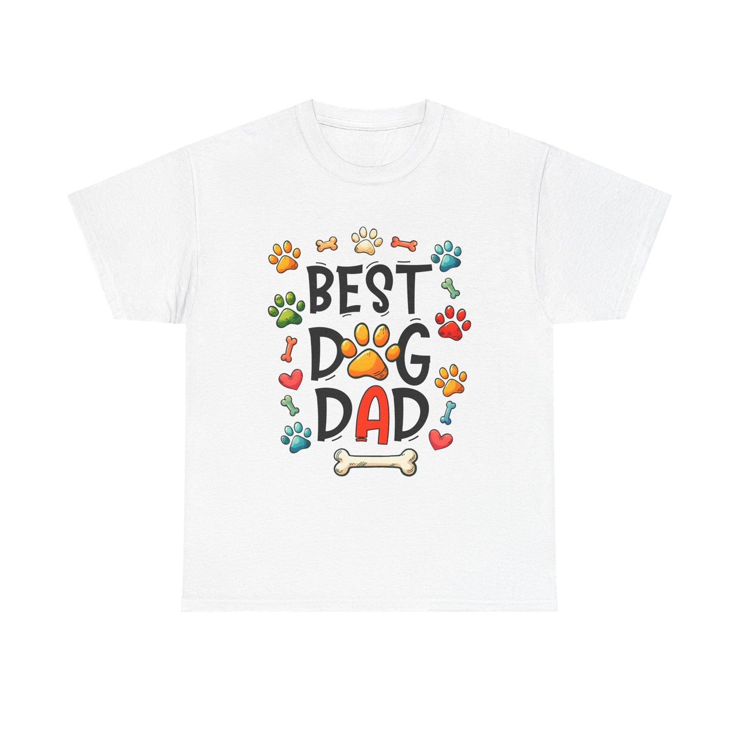 Best Dog Dad Heavy Cotton Tee | Perfect Gift for Dog Lovers