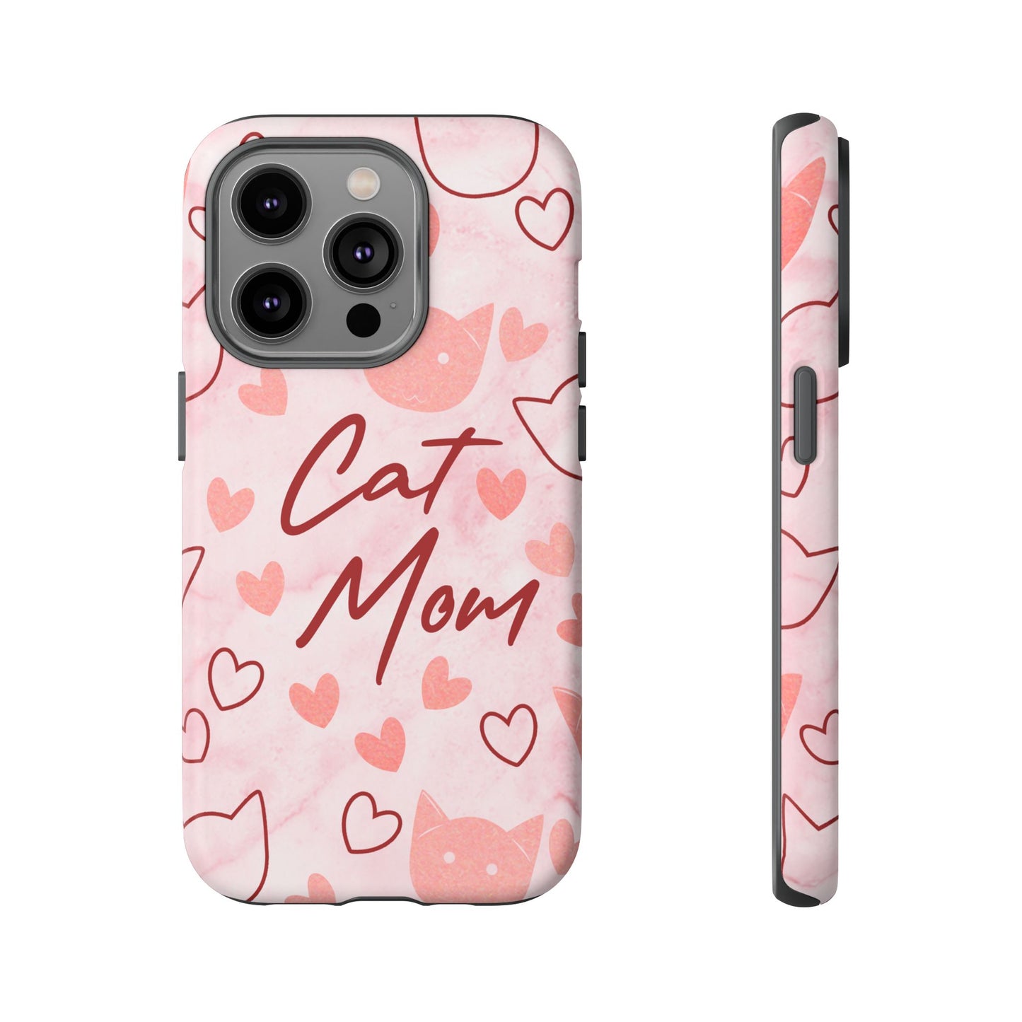 Cat Mom Phone Case - Cute Heart Design for Cat Lovers