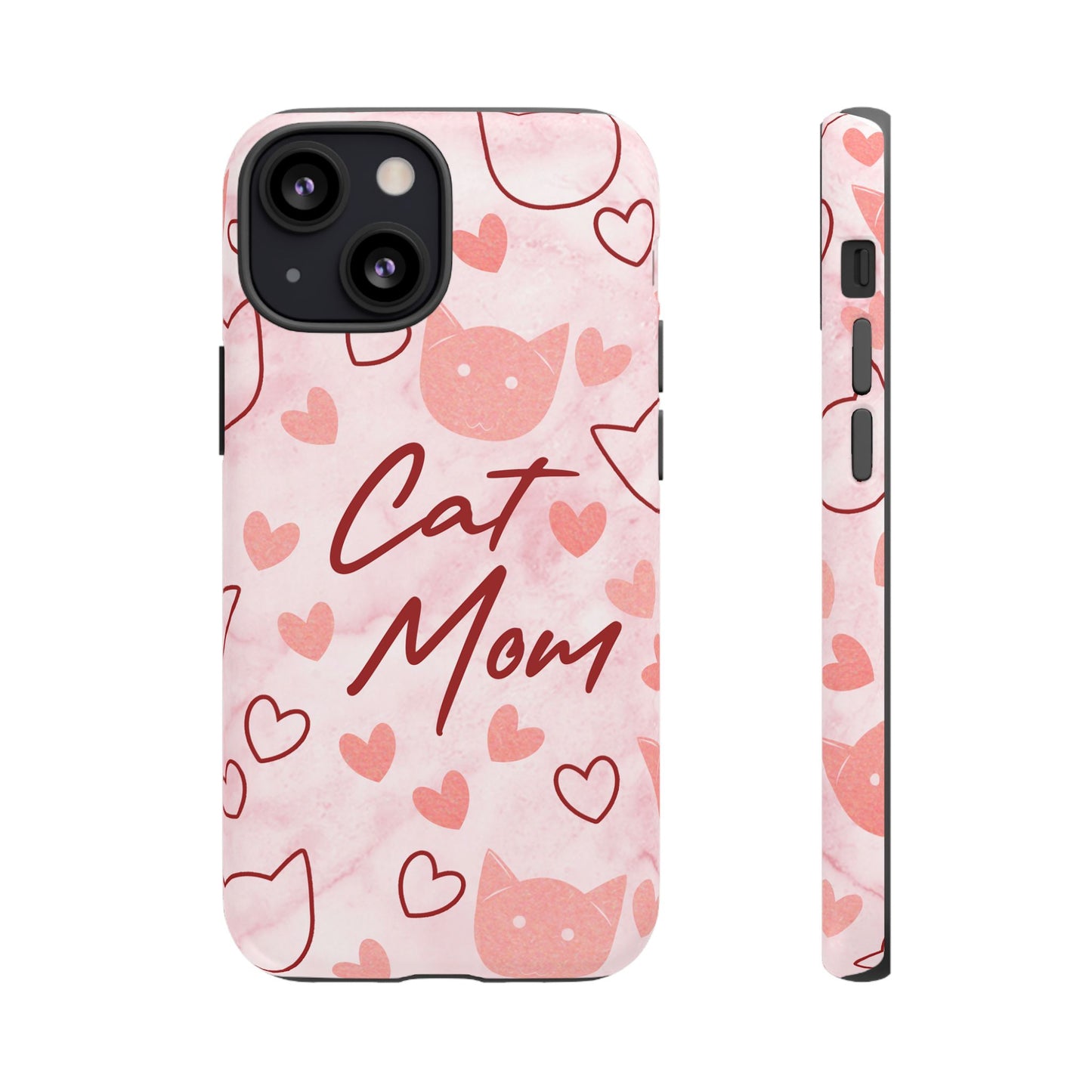 Cat Mom Phone Case - Cute Heart Design for Cat Lovers