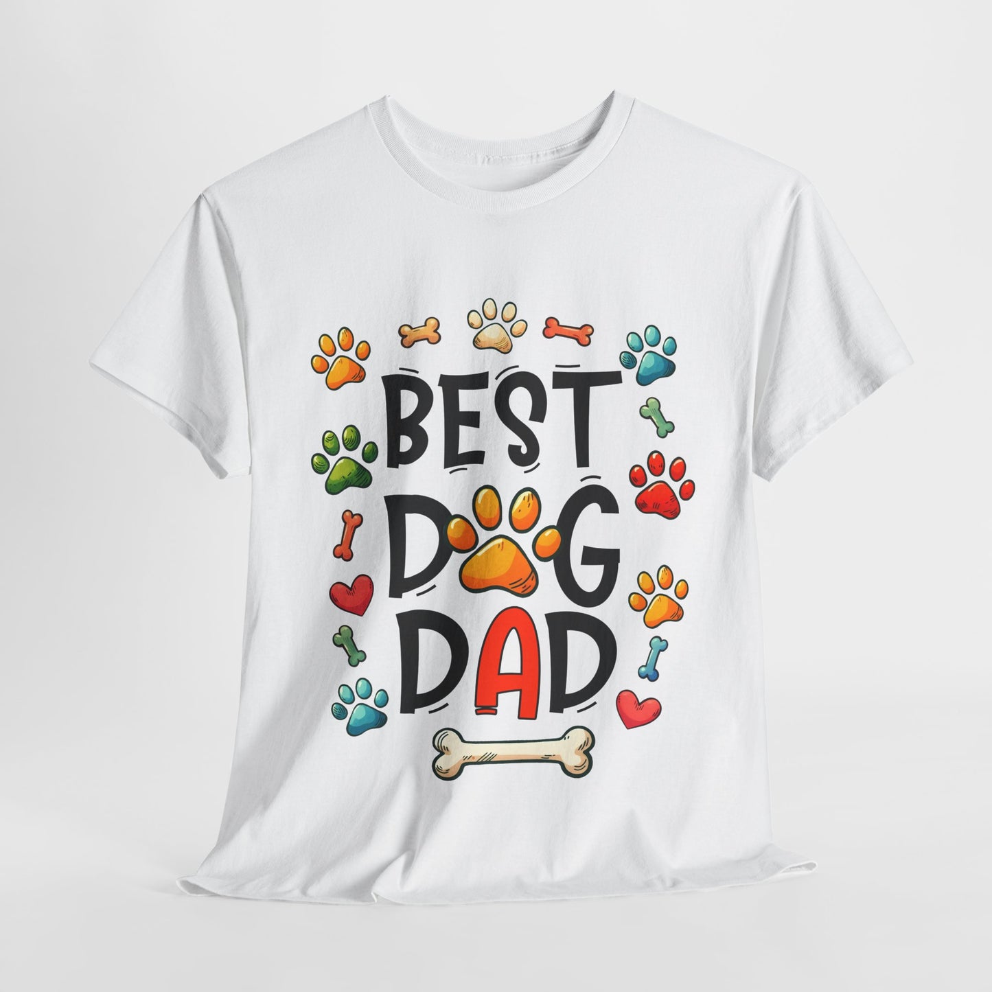 Best Dog Dad Heavy Cotton Tee | Perfect Gift for Dog Lovers