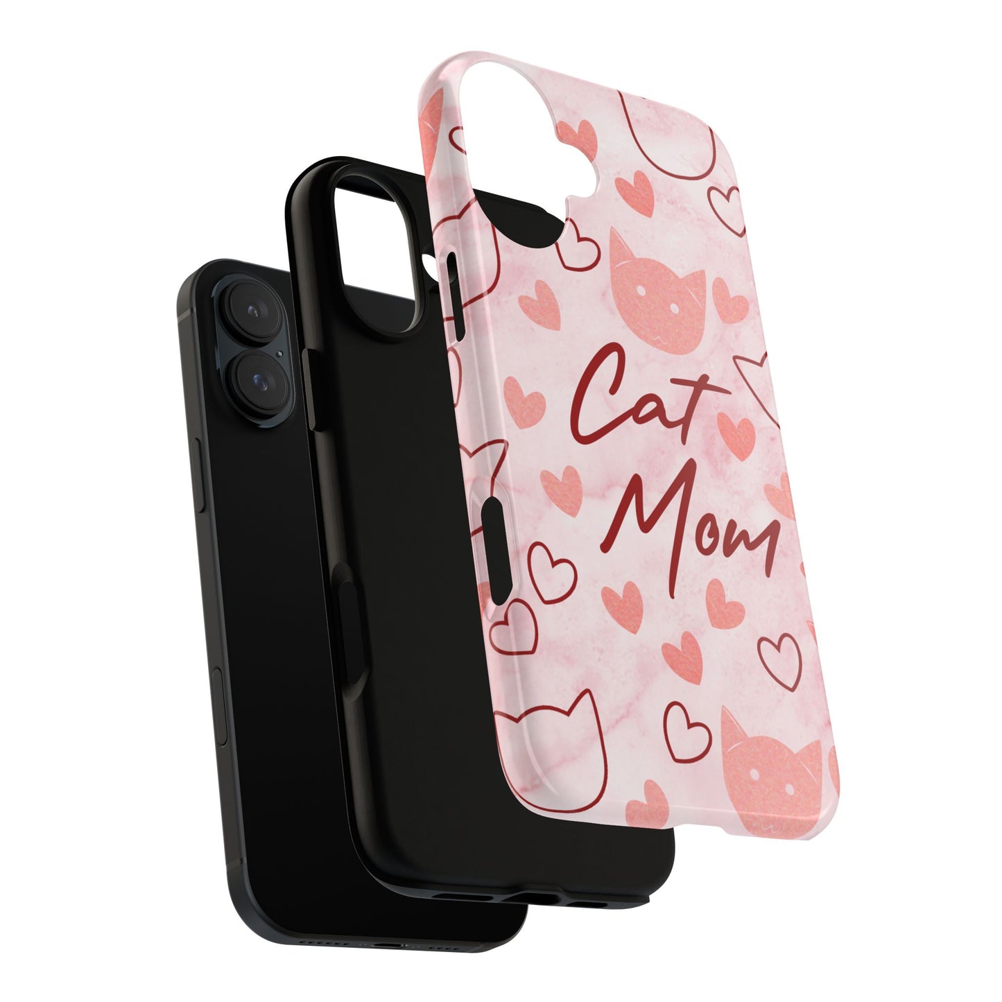 Cat Mom Phone Case - Cute Heart Design for Cat Lovers