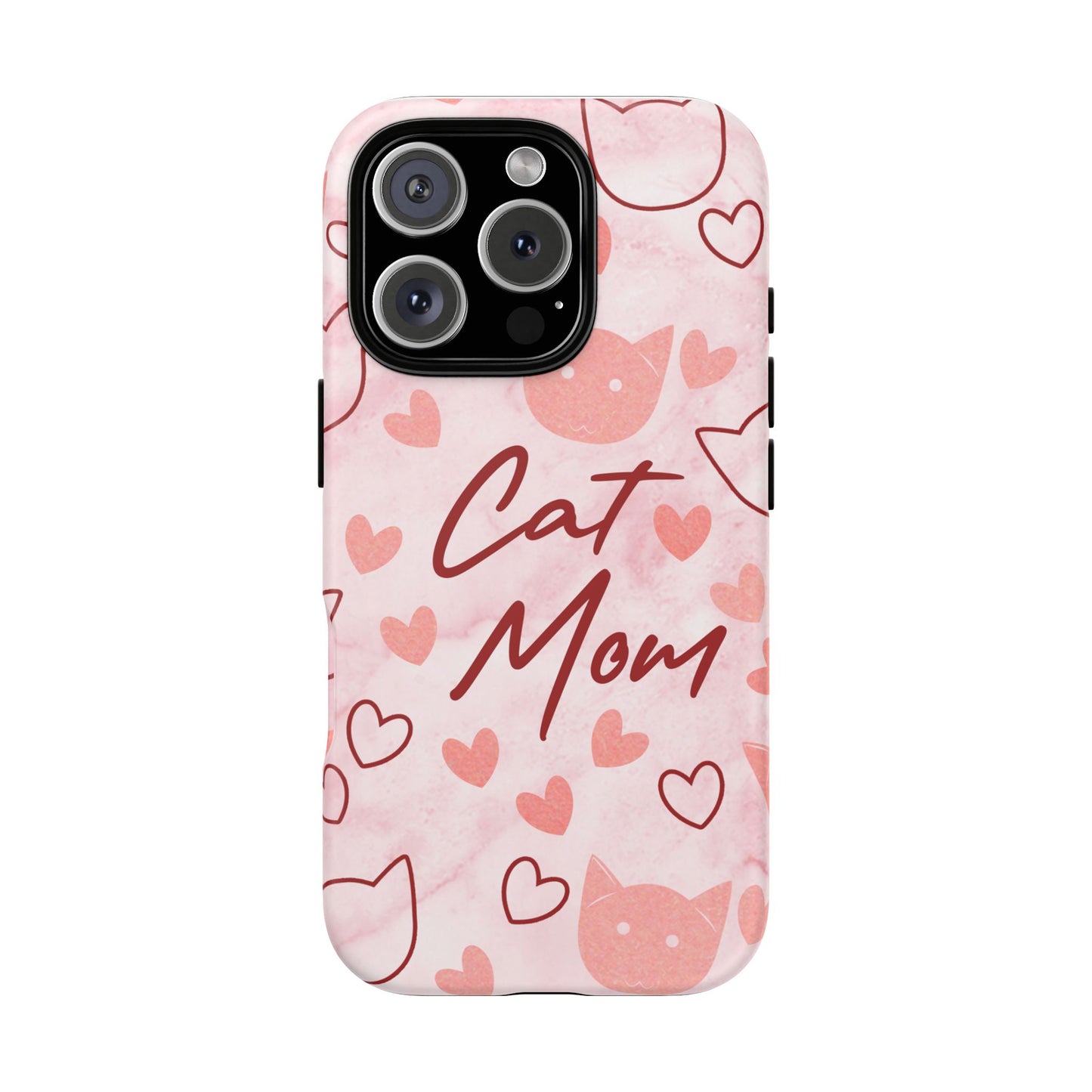 Cat Mom Phone Case - Cute Heart Design for Cat Lovers