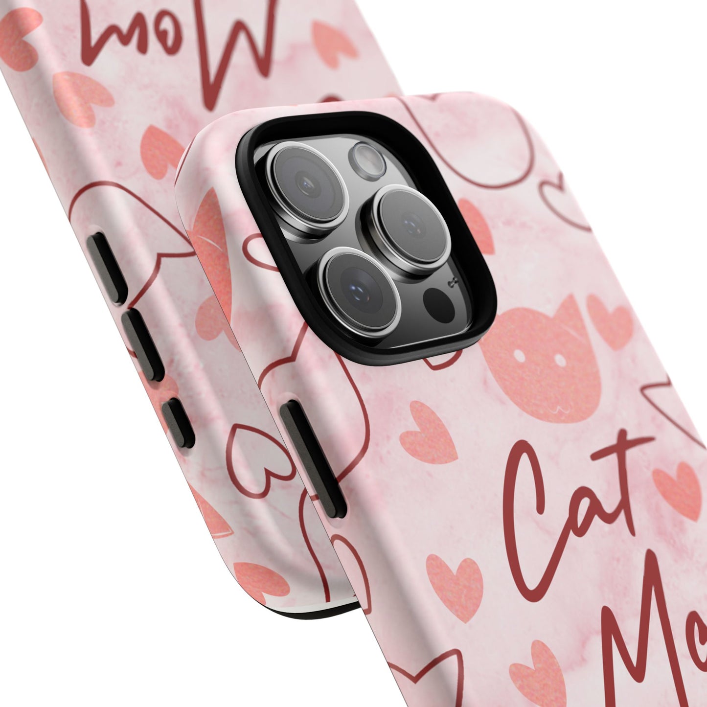 Cat Mom Phone Case - Cute Heart Design for Cat Lovers