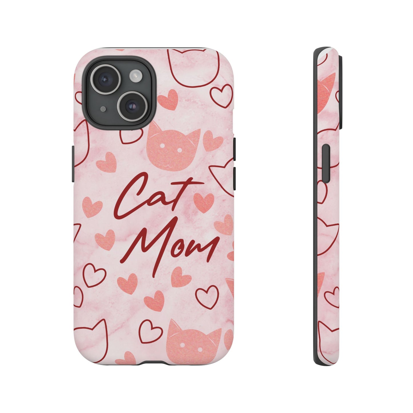 Cat Mom Phone Case - Cute Heart Design for Cat Lovers