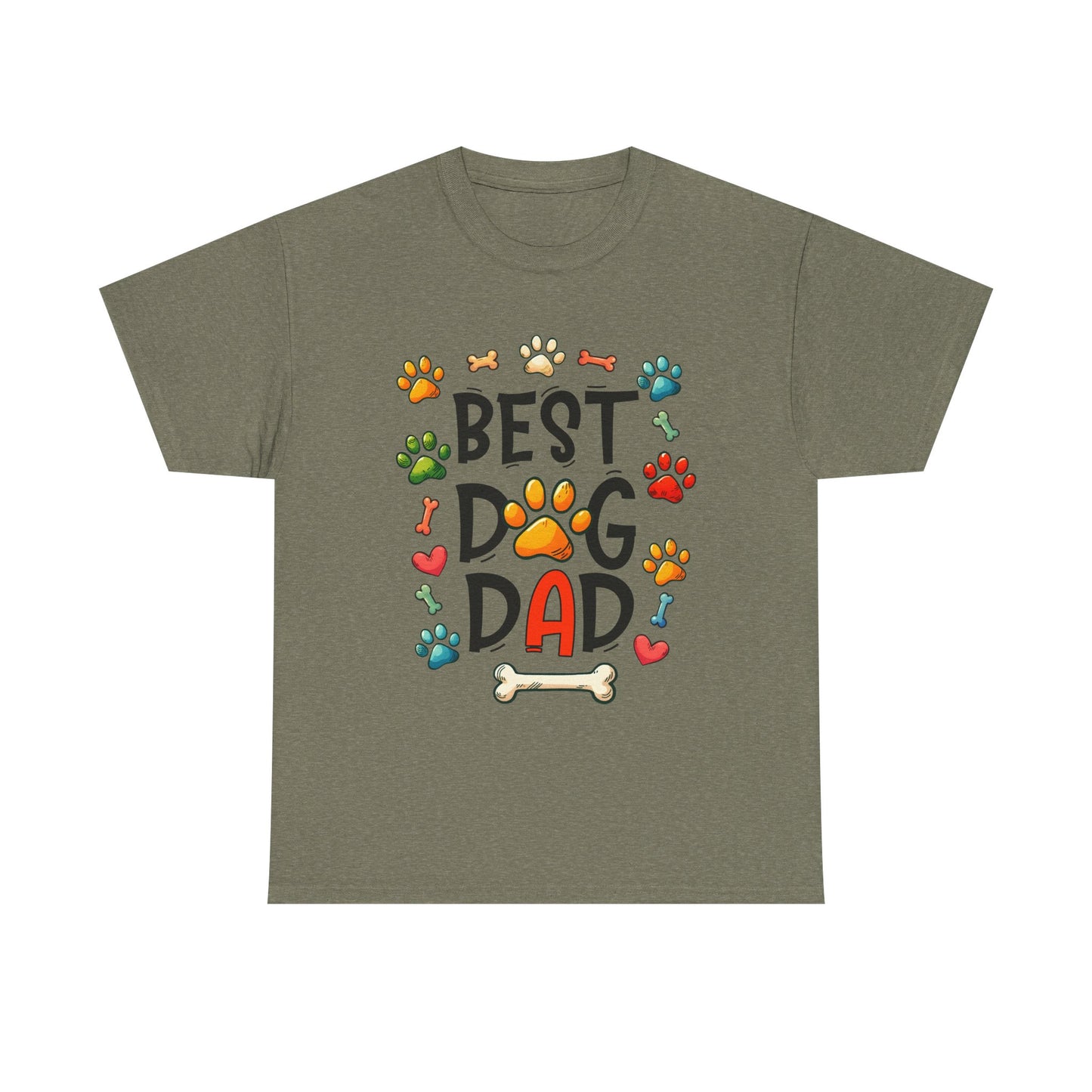 Best Dog Dad Heavy Cotton Tee | Perfect Gift for Dog Lovers