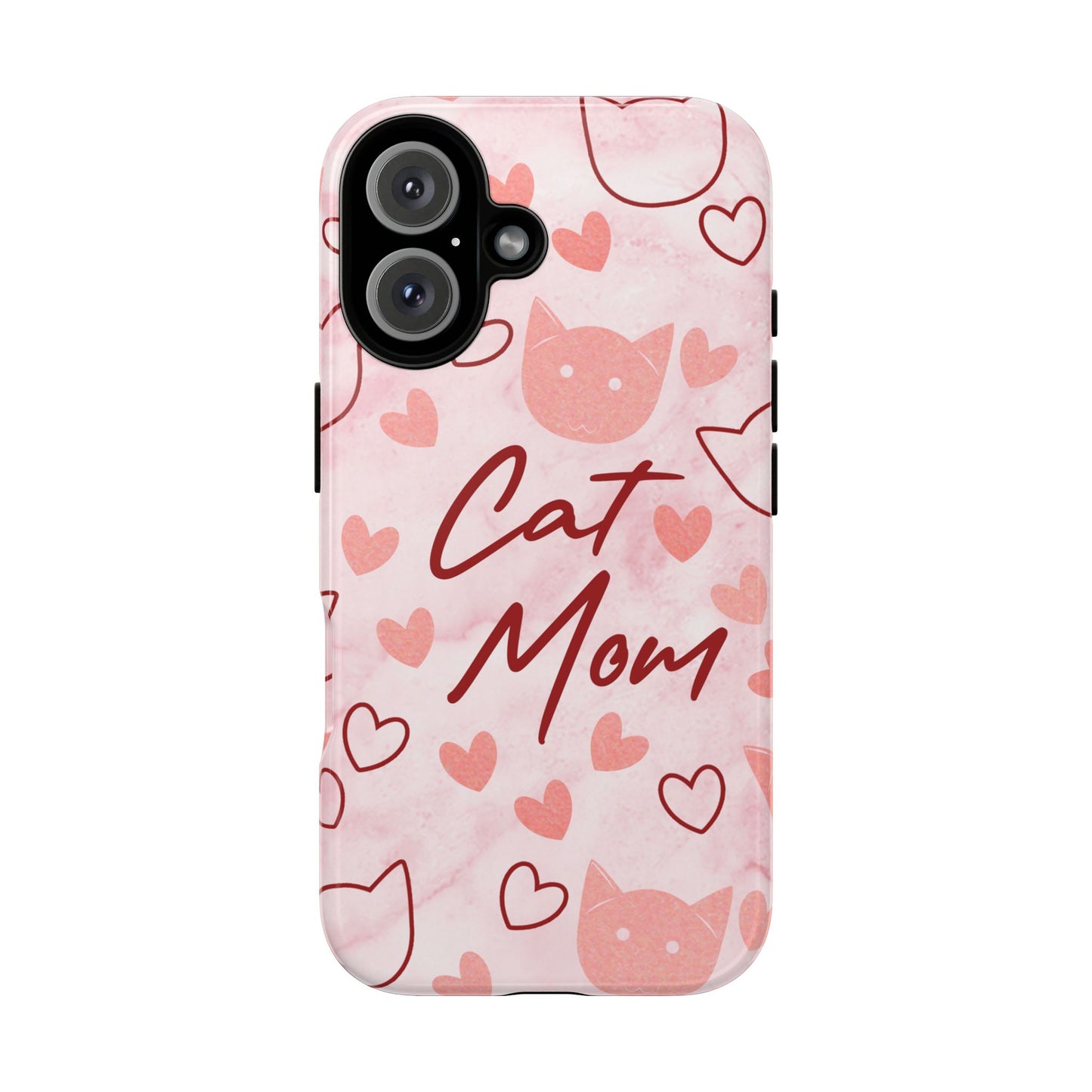 Cat Mom Phone Case - Cute Heart Design for Cat Lovers