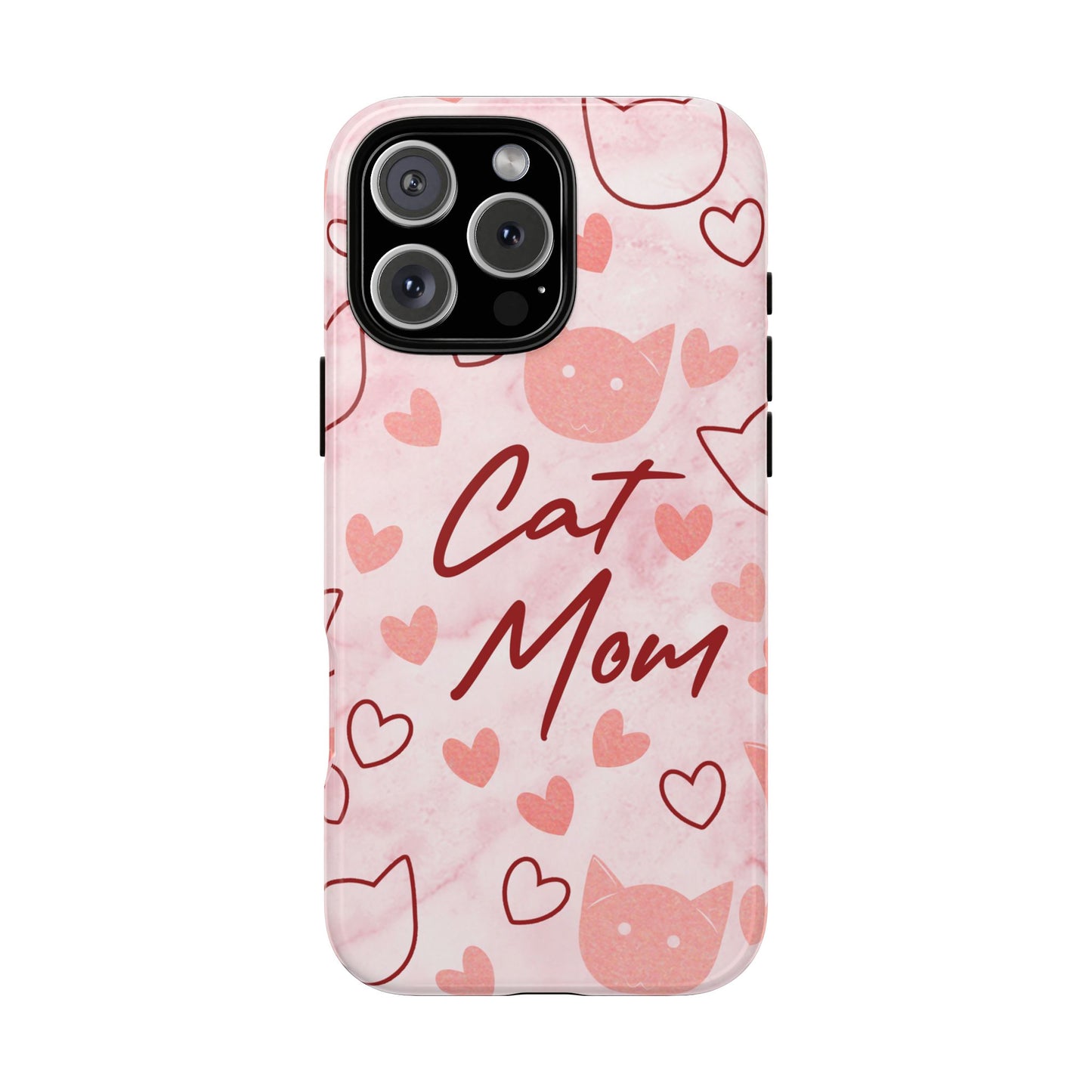 Cat Mom Phone Case - Cute Heart Design for Cat Lovers